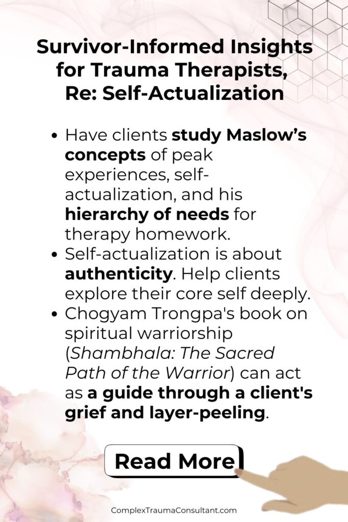 Pin 1 - Trauma, Peak Experiences, and Self-Actualization